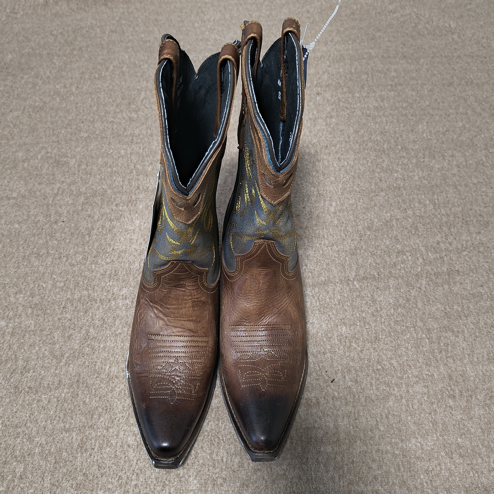 Women's Brown Leather Cowboy Boots